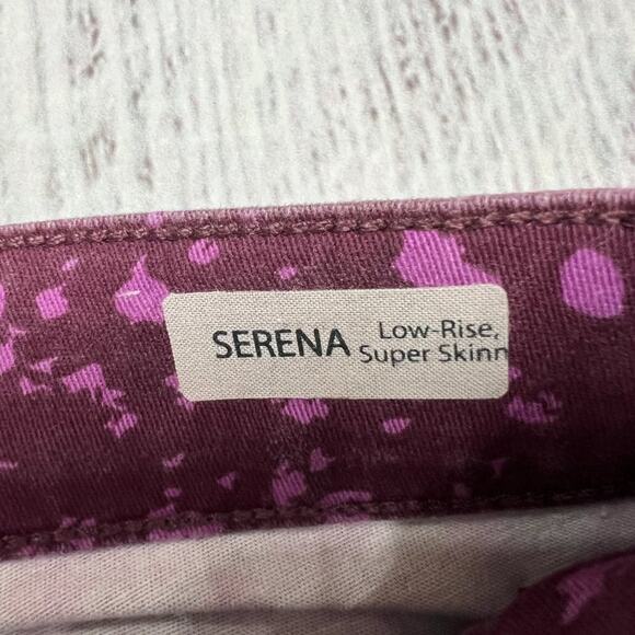 NWT MAVI SERENA Low-Rise Super Skinny ACID TIE DYE Jeans SIZE 27 x  32 Violet - Picture 4 of 9